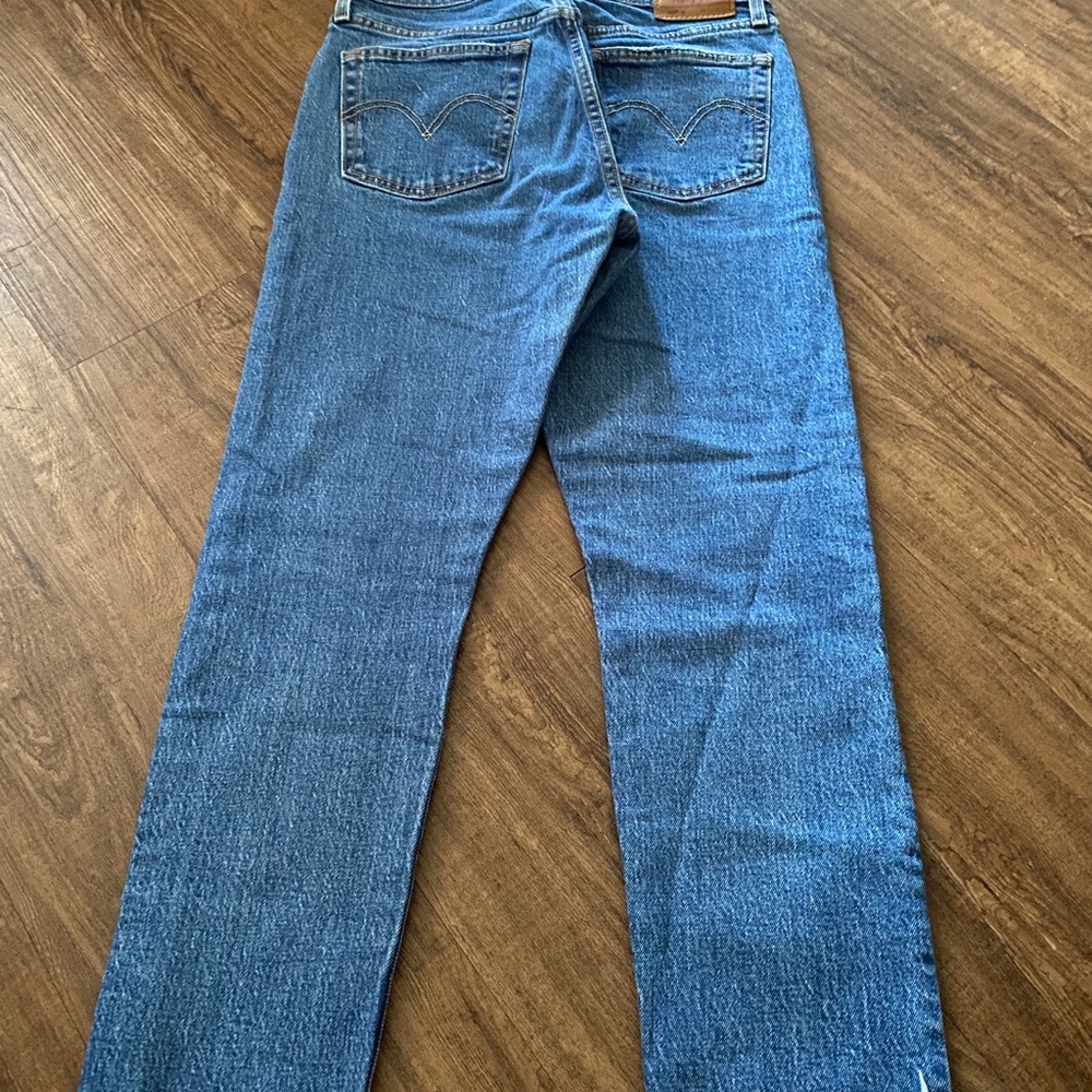 Levi's 501 S Big E Classic Modern Blue Jeans size Woman 30/28